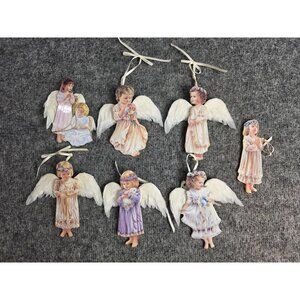 Angel Ornaments Dona Gelsinger Heavens Little Angels Set Of 7 Bradford Editions